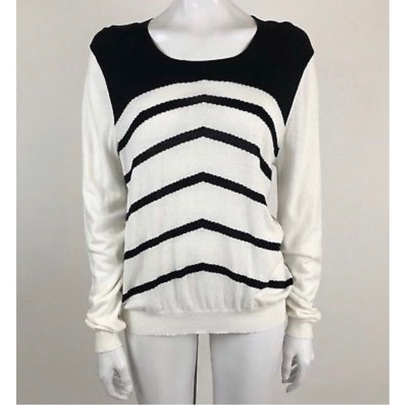 Sanctuary Medium Black White Lightweight Sweater - Picture 1 of 5